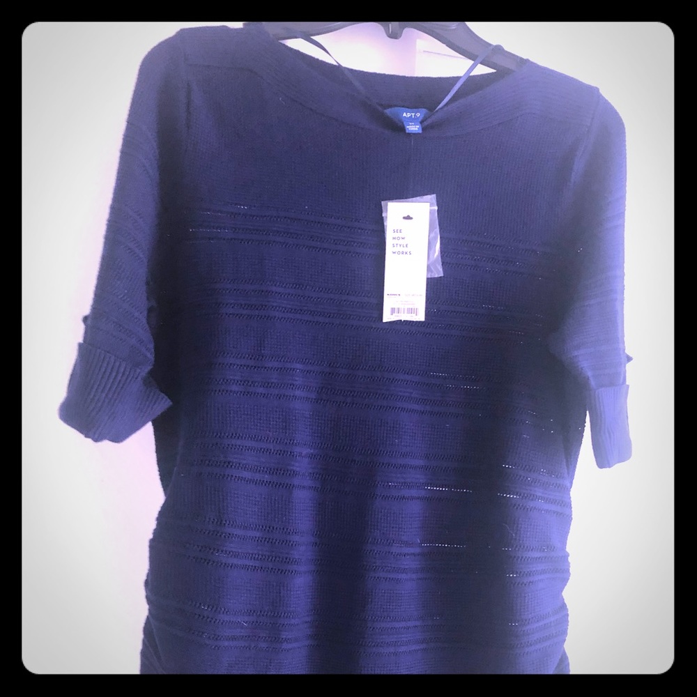 Apt 9 Navy Blue Sweater NWT